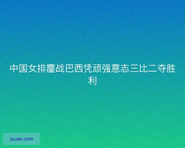 中国女排鏖战巴西凭顽强意志三比二夺胜利